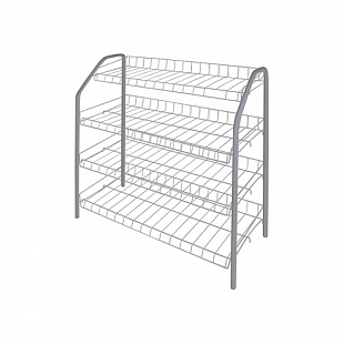 Этажерка Nika для обуви 4-х секционная 660х280х700 мм silver ЭТ1/С