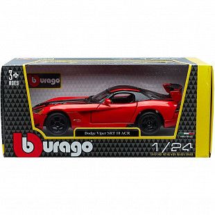 Коллекционная машина Bburago 1:24 Dodge Viper SRT/10 (18-22114) red