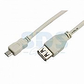 Кабель Rexant micro USB male штекер - USB-A female гнездо, 0,2 м, white18-1161