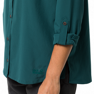 Рубашка женская Jack Wolfskin Victoria Roll-Up Shirt W teal green