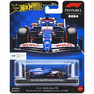 Машинка Hot Wheels Premium Visa Cash App RB Formula One Team/Equipe (#30) (HRV11 JBM24)