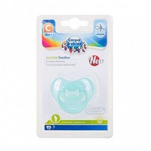 Пустышка силиконовая ортодонтическая 18+ мес. Canpol babies Pastelove (22/421) turquoise