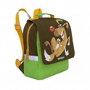 Детский рюкзак GRIZZLY RK-998-1 khaki/lime