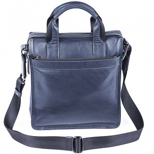 Мужская кожаная сумка Pola 1472 dark blue