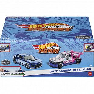 Игровой набор Hot Wheels Pull-Back Speeders 2022 Camaro ZL1 & Lolux (HPR91 HPR95)