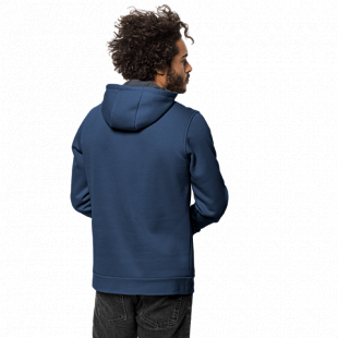 Пуловер мужский Jack Wolfskin Winter Logo Hoody M dark indigo