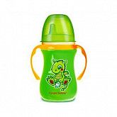 Поильник Canpol babies Easy Start силиконовый носик 6м+ 240 мл (35/202) green/orange