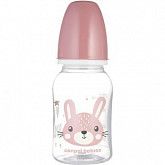 Бутылочка для кормления Canpol babies HAPPY ANIMALS с узким горлышком 120 мл., 0+ мес. (11/851) pink new