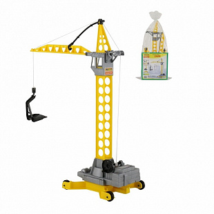 Игрушка Полесье Башенный кран "Агат" на колёсиках малый (в пакете) 56429