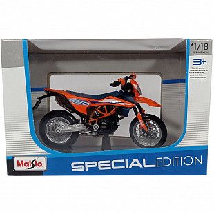 Масштабная модель мотоцикла Maisto 1:18 2023 KTM 690 SMC R 39300 (20-23092) Orange/Dark Blue