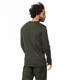 Футболка мужская Jack Wolfskin Mountain Longsleeve M dark moss