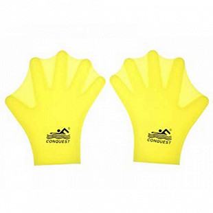 Аква-перчатки-лопатки силиконовые Zez Sport SP01-RT5 yellow