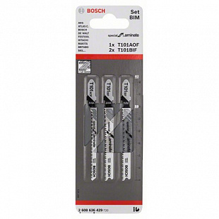 Набор пилок для лобз. Bosch Т 101 BIF T 101 AOF 3 предмета 2 608 636 429
