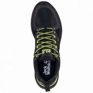 Водонепроницаемые кроссовки мужские Jack Wolfskin Force Striker Texapore Low M black / lime
