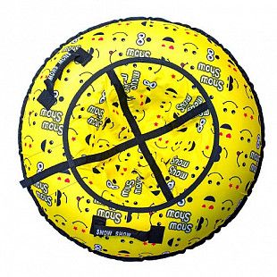 Тюбинг RT Смайлики 118 см + автокамера yellow