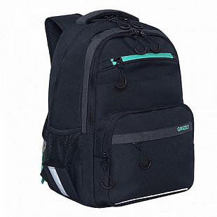 Рюкзак школьный GRIZZLY RB-154-3 /2 black/blue