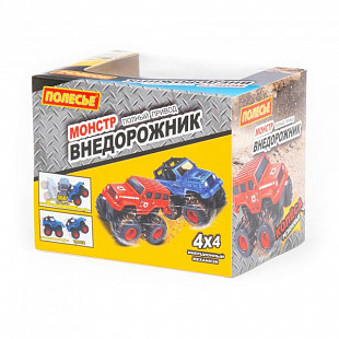 Автомобиль инерционный Полесье Монстр Внедорожник Грузовик 78827 red