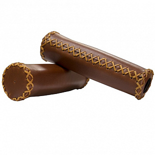 Ручки руля Velo Кожа+наполнитель 125мм 5-410346 Brown