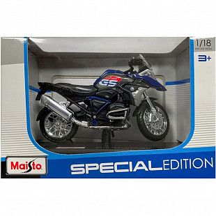 Масштабная модель мотоцикла Maisto 1:18 BMW R 1200 GS 2017 (39300) metallic grey/metallic blue