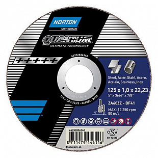 Отрезной круг для металла Norton 12,5x0,1x2,22 см Quantum 66252836340