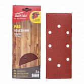 Шлифлист для дерева самозакрепляющийся Wortex 9,3x23 см Р40 (5 штук) WSS11040E519