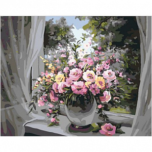 Картина по номерам Picasso Букет на окне PP4050123