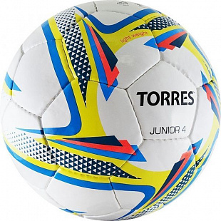 Мяч футбольный Torres Junior-4 р.4 F318234 White/Yellow/Blue