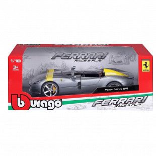 Коллекционная машина Bburago 1:18 Ferrari Monza SP1 (18-16013) silver
