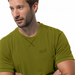 Футболка мужская Jack Wolfskin Crosstrail T Men eucalyptus green