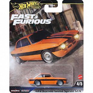 Машинка Hot Wheels Premium Fast & Furious Alfa Romeo Julia Sprint GTA (HNW46 JBM04)
