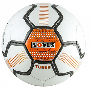 Мяч футбольный Novus Turbo №5 white/black/orange