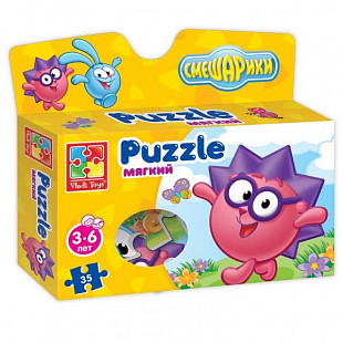 Мягкие пазлы А4 Vladi Toys Смешарики VT1105-10