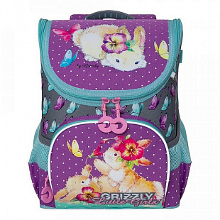 Рюкзак школьный GRIZZLY RA-981-1 /2 lavender/grey
