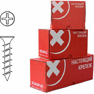 Саморез оконный Starfix 4.1х35 мм крупная резьба острый (200 шт) SMC1-39923-200
