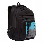 Рюкзак GRIZZLY RU-136-3 /2 black/light blue