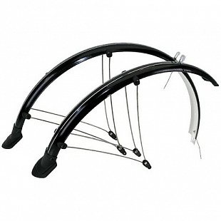 Крылья M-Wave 28"х48 мм с усами 5-386105 black