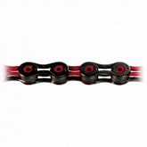 Велоцепь KMC DLC X11SL, 11 скоростей, 116L, black-red BXSL11BR