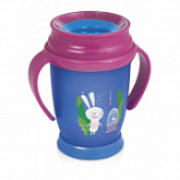 Поильник-непроливайка Lovi 360° Follow the Rabbit 250мл 12м+ 1/544new Blue/Bordo