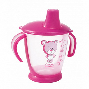 Поильник Canpol babies Непроливающийся Мишка 180мл 9м+ 31/500 Pink