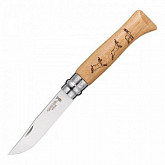 Нож для овощей Opinel № 8 гравировка серна 1913