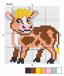 Набор для творчества Десятое Королевство Вышивка Бычок 01016