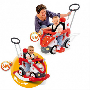 Машина-толкач Smoby Bubble Go 20 412011 (трасформер с качалкой)