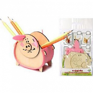 Игрушка конструктор-карандашница Свинка зк11004