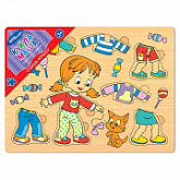 Игра из дерева Step Puzzle Одень куклу Кукла Маша SP-89303