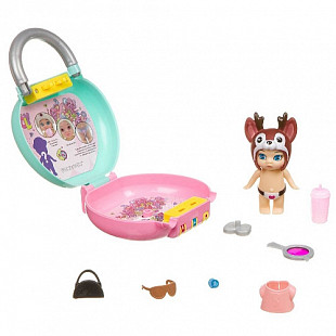 Кукла с аксессуарами Bondibon OLY в шапочке с животным ВВ3870