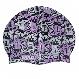 Шапочка для бассейна (плавания) детская Mad Wave Dead Diver pink
