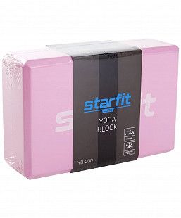 Блок для йоги  Starfit YB-200 EVA  22,5х15 см pink pastel