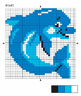 Набор для творчества Десятое Королевство Вышивка Дельфин 00314