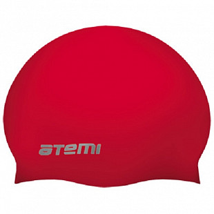 Шапочка для плавания Atemi силикон red SC309