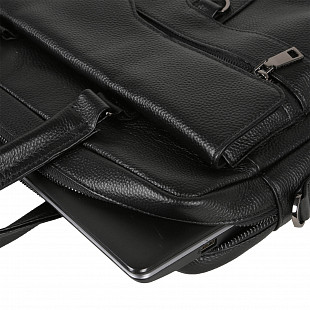 Мужская кожаная сумка Polar 0905 black